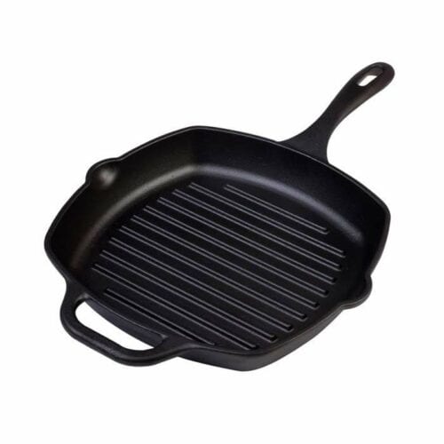 Grillpande i støbejern med emalje 26x26 - Victoria