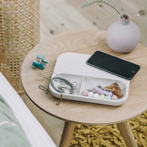 KreaFunk wiTRAY 2 & QI oplader - Opbevaringsbakke med trådløs opladning