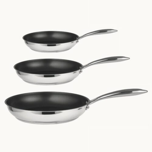 Pande i rustfrit stål med nonstick belægning